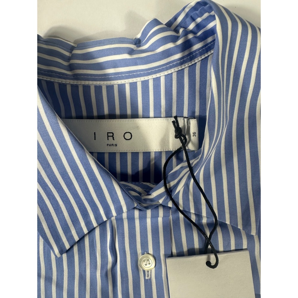 IRO Paris Yara Striped Button Down Shirt Oversized Blouse‎ 36 MSRP $365 - Picture 7 of 12